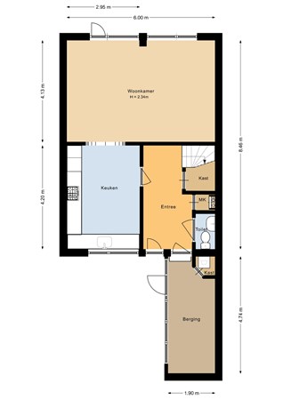 Plattegrond - Fjord 115, 8224 DH Lelystad - Begane grond - 2D.jpg